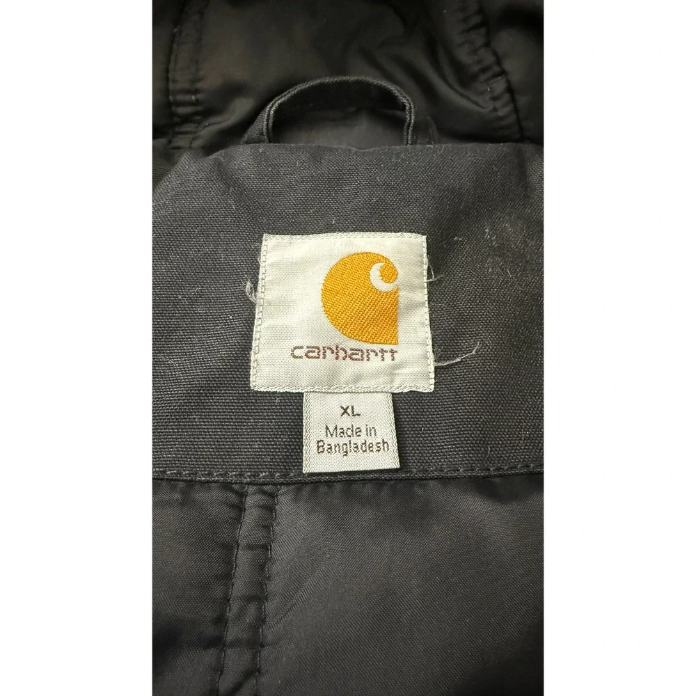 Carhartt Quick Duck Jefferson Active Jacket Mens XL Black‎ Hooded 101493 001